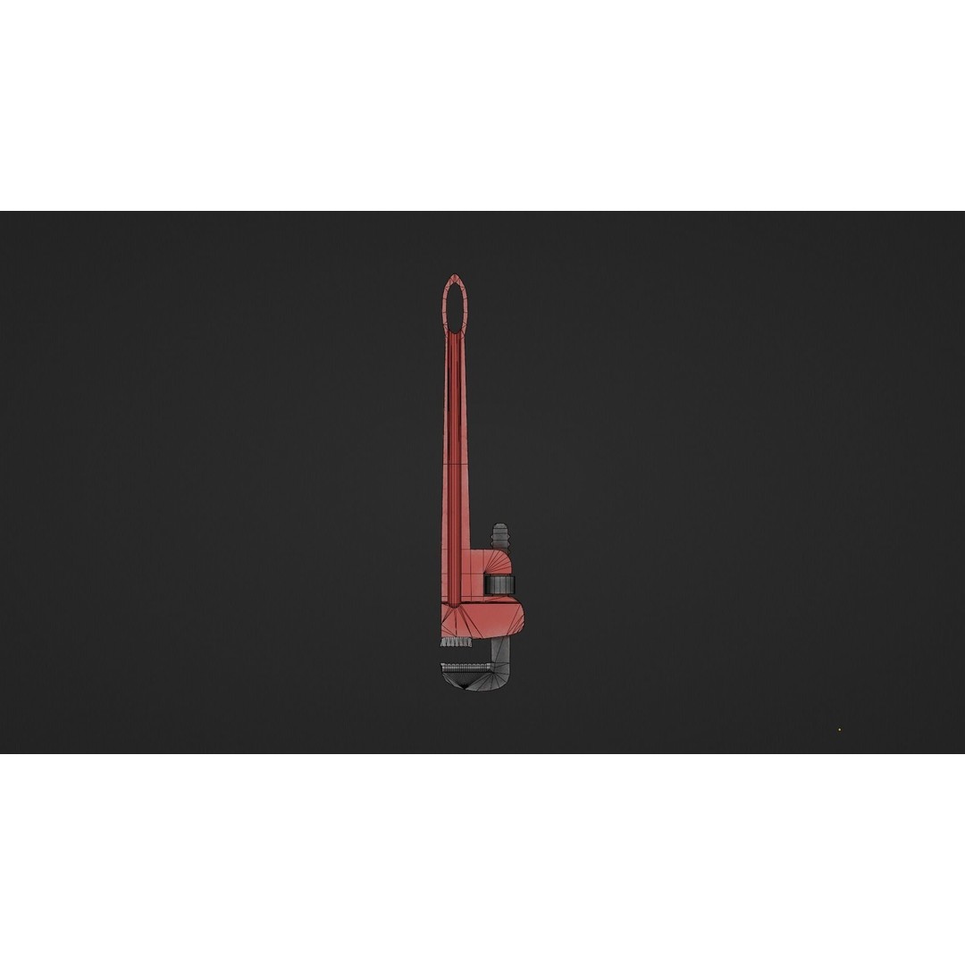Pipe Wrench 3D Model – Low Poly Game-Ready Asset, FBX & OBJ
