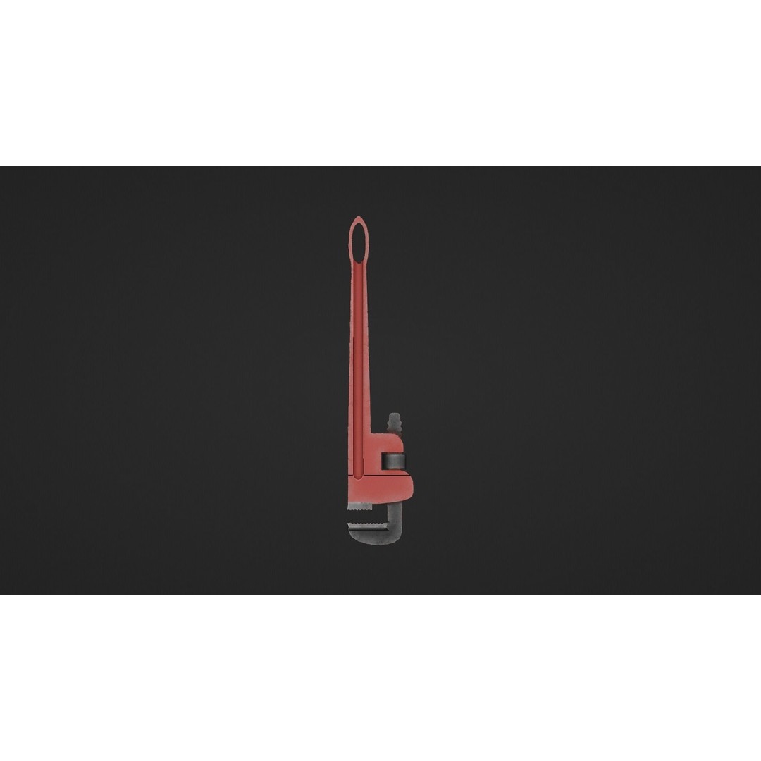 Pipe Wrench 3D Model – Low Poly Game-Ready Asset, FBX & OBJ - View 21