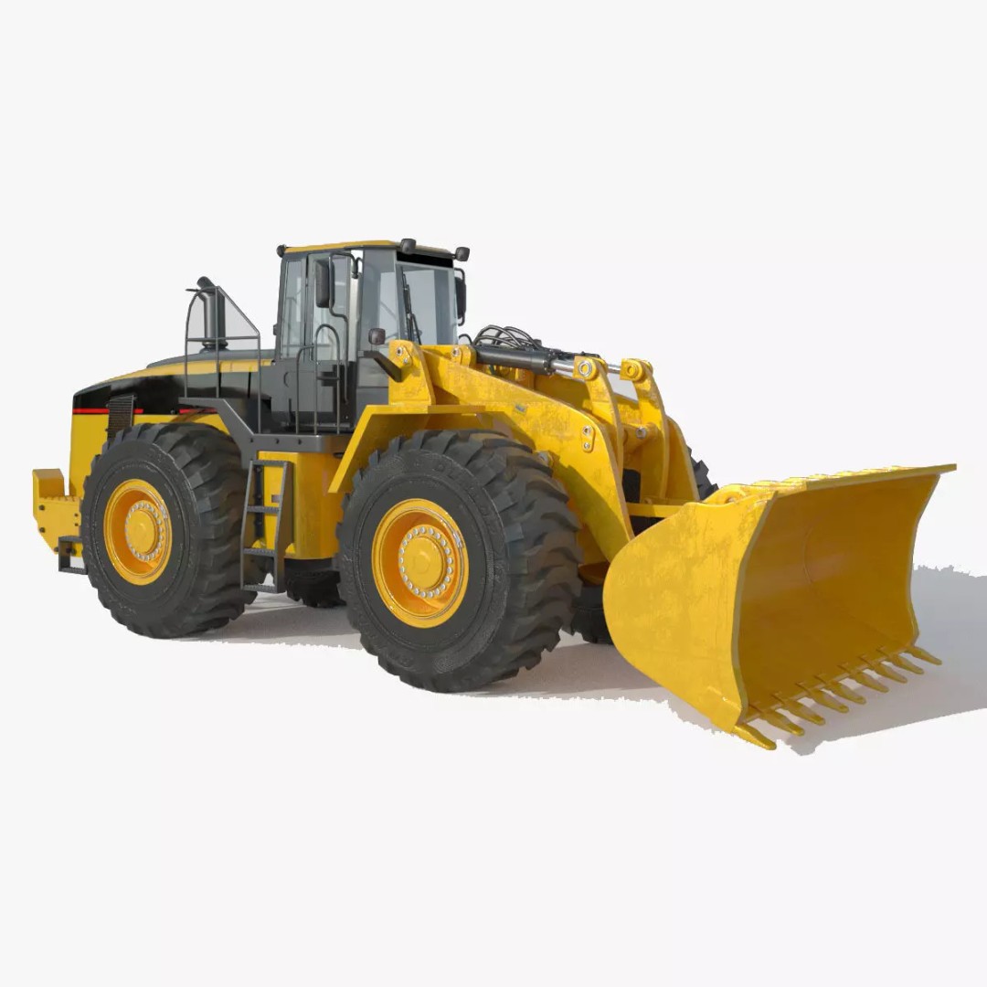 Wheel Loader 3D Model – High Poly Industrial Machine, FBX, OBJ - View 2