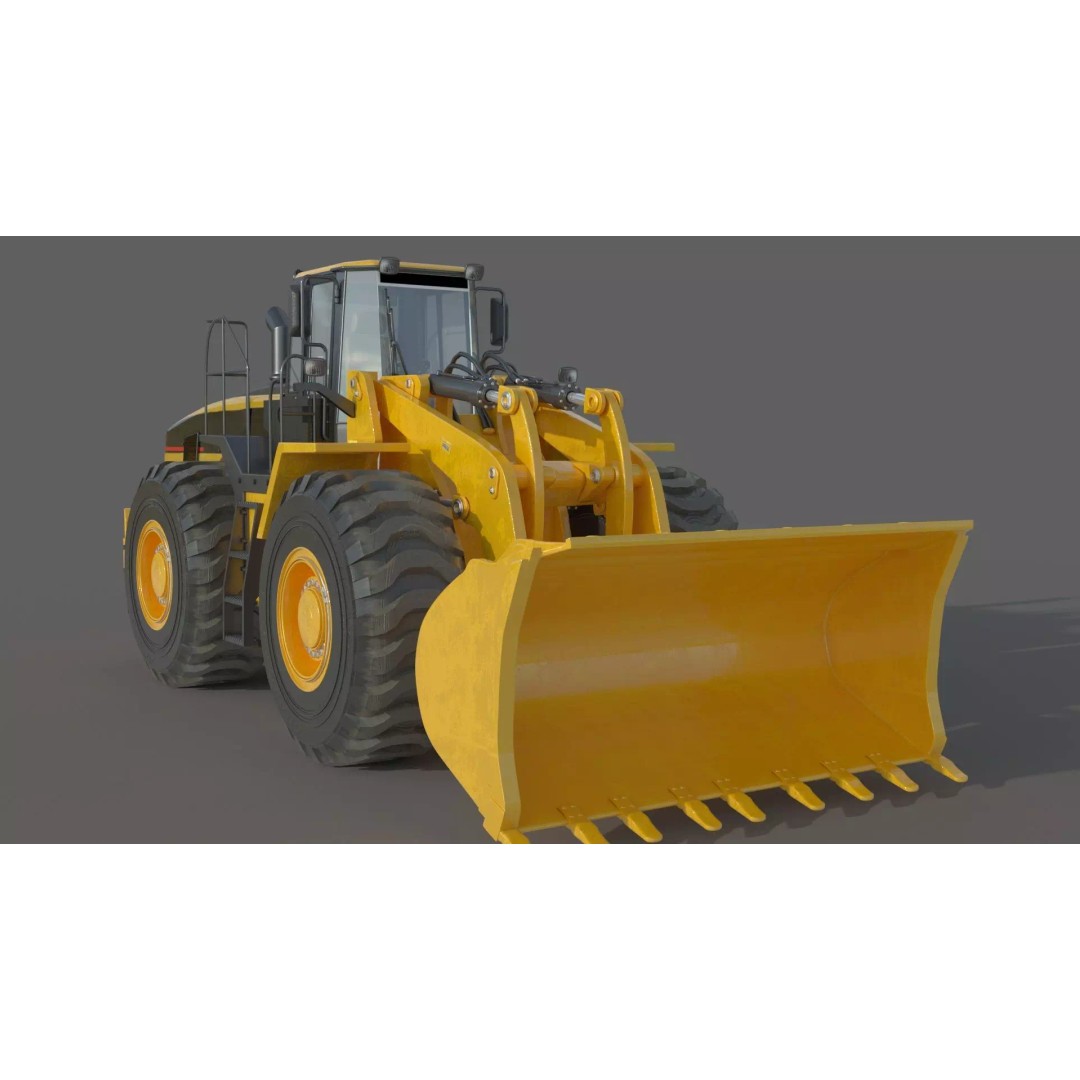 Wheel Loader 3D Model – High Poly Industrial Machine, FBX, OBJ - View 5