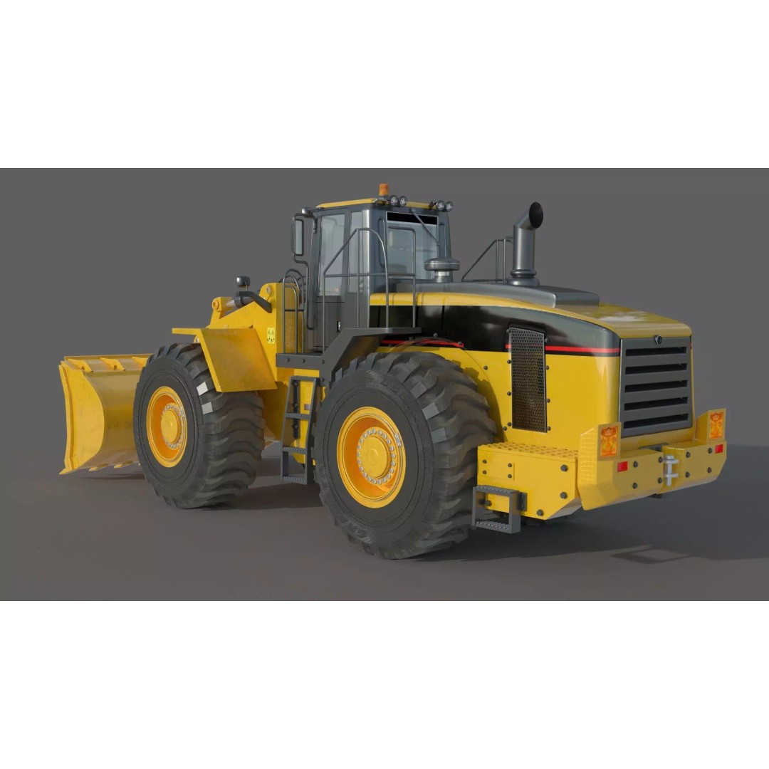Wheel Loader 3D Model – High Poly Industrial Machine, FBX, OBJ - View 7