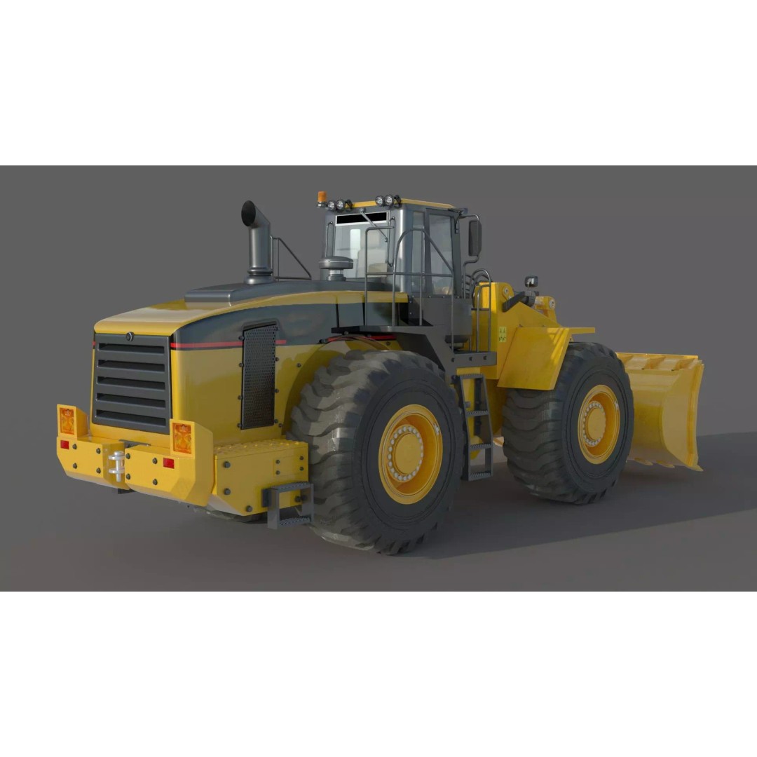 Wheel Loader 3D Model – High Poly Industrial Machine, FBX, OBJ - View 8