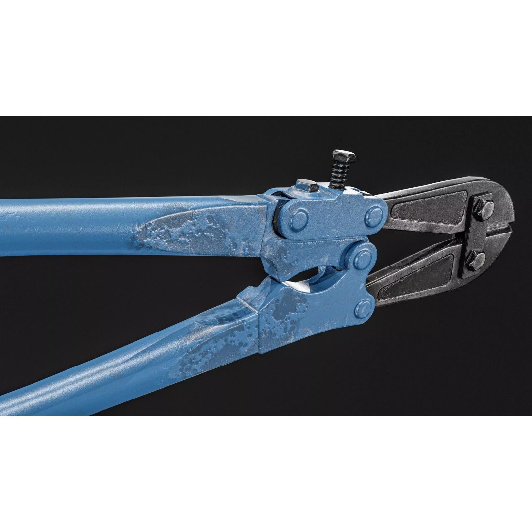 Bolt Cutter 3D Model – Low Poly Game Ready Asset, FBX & PBR Textures - View 13