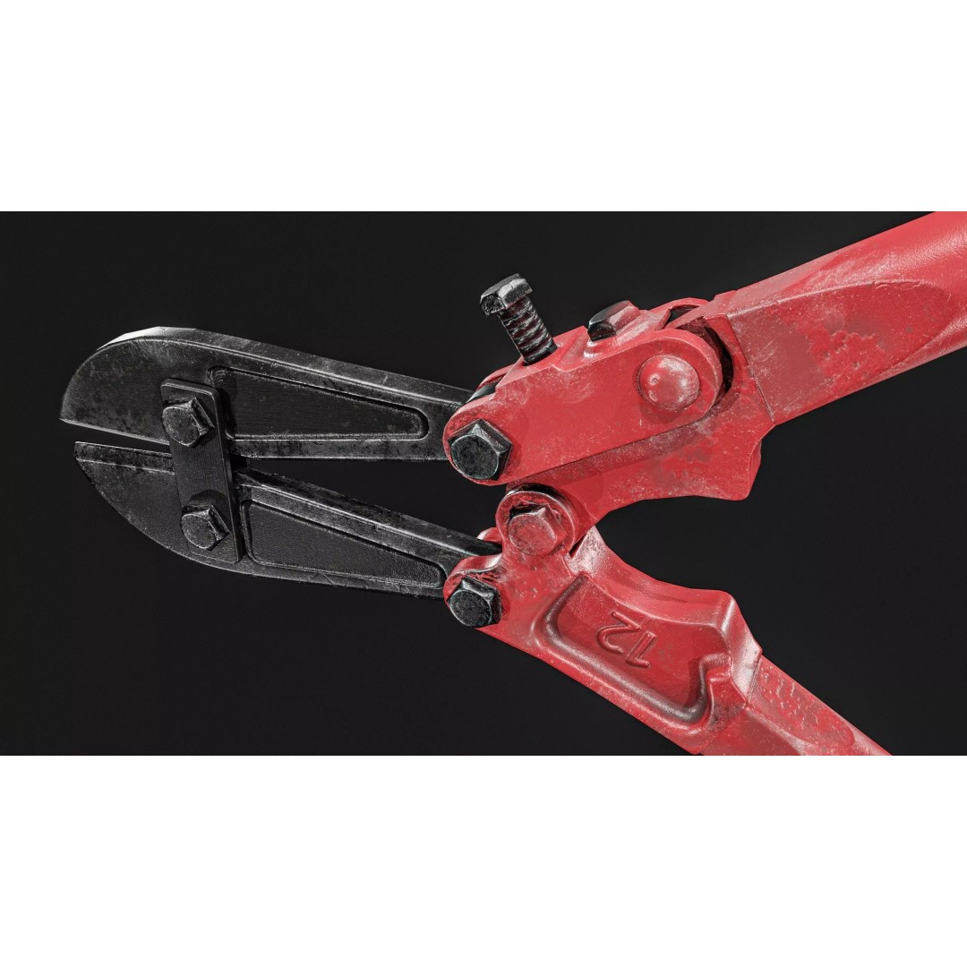 Bolt Cutter 3D Model – Low Poly Game Ready Asset, FBX & PBR Textures - View 14