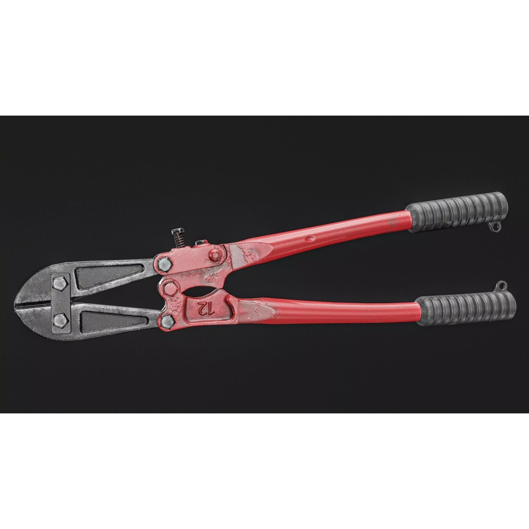 Bolt Cutter 3D Model – Low Poly Game Ready Asset, FBX & PBR Textures - View 16