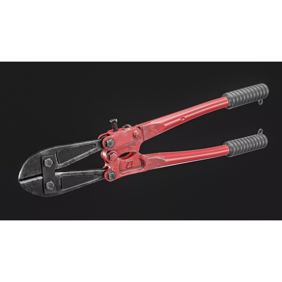 Bolt Cutter 3D Model – Low Poly Game Ready Asset, FBX & PBR Textures - View 17