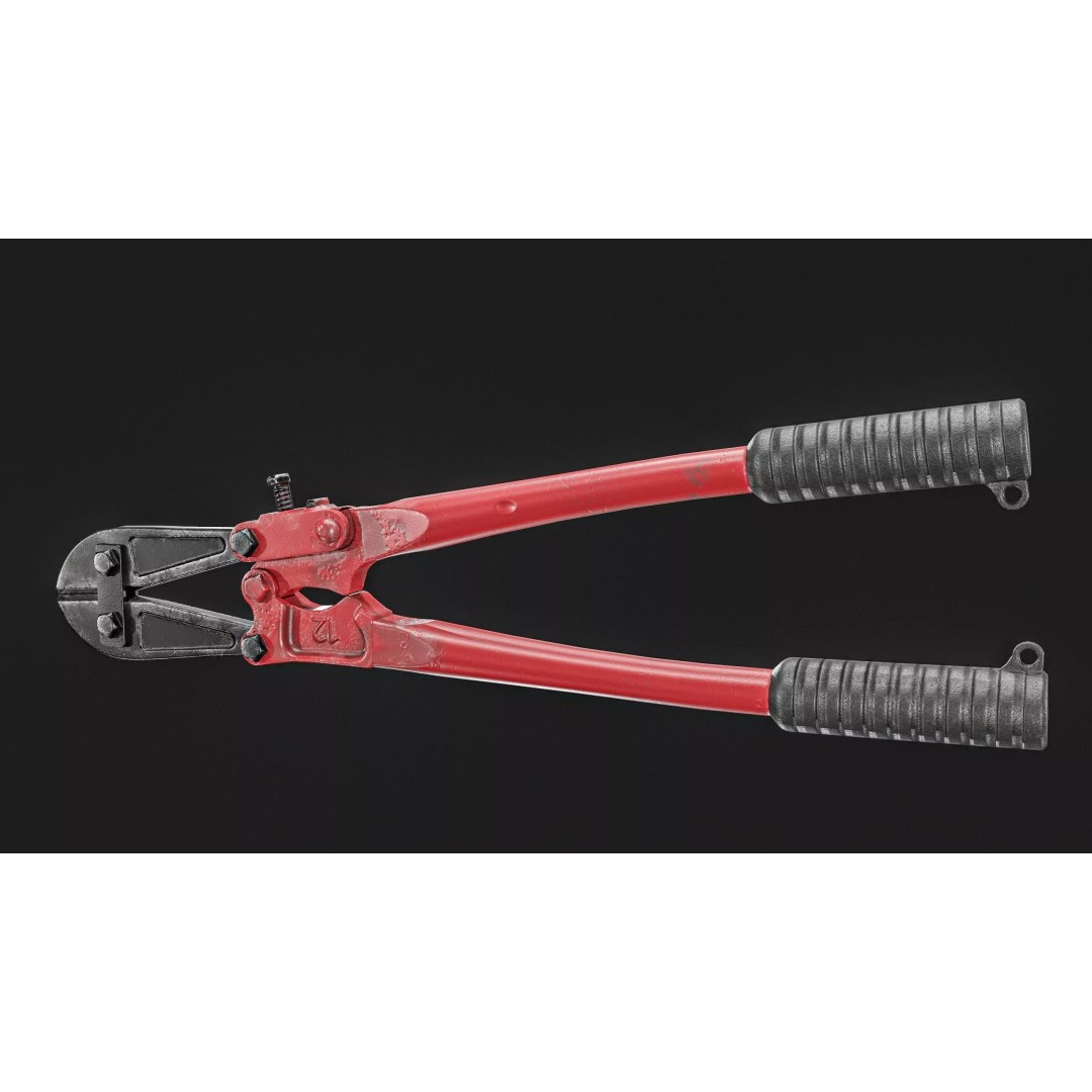 Bolt Cutter 3D Model – Low Poly Game Ready Asset, FBX & PBR Textures - View 20