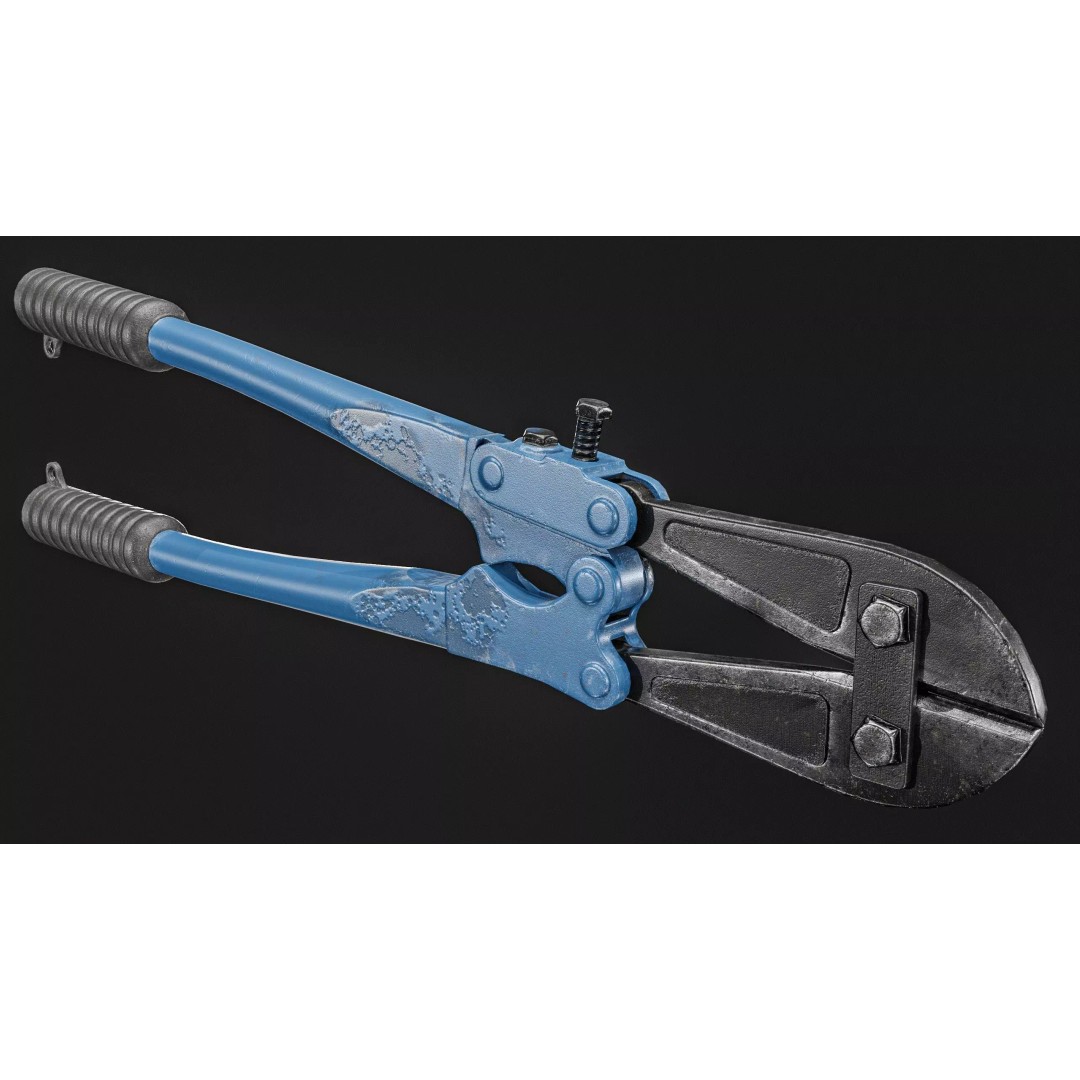 Bolt Cutter 3D Model – Low Poly Game Ready Asset, FBX & PBR Textures - View 21