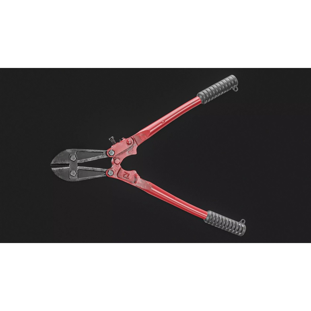 Bolt Cutter 3D Model – Low Poly Game Ready Asset, FBX & PBR Textures - View 28