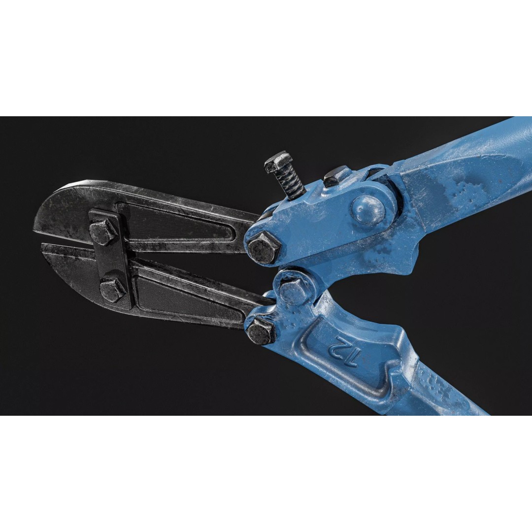 Bolt Cutter 3D Model – Low Poly Game Ready Asset, FBX & PBR Textures - View 30
