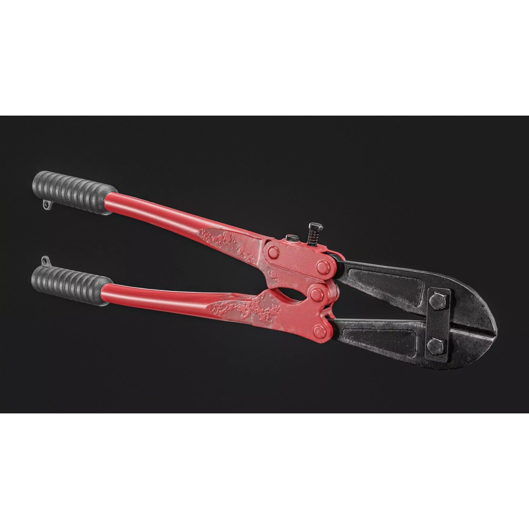 Bolt Cutter 3D Model – Low Poly Game Ready Asset, FBX & PBR Textures - View 32