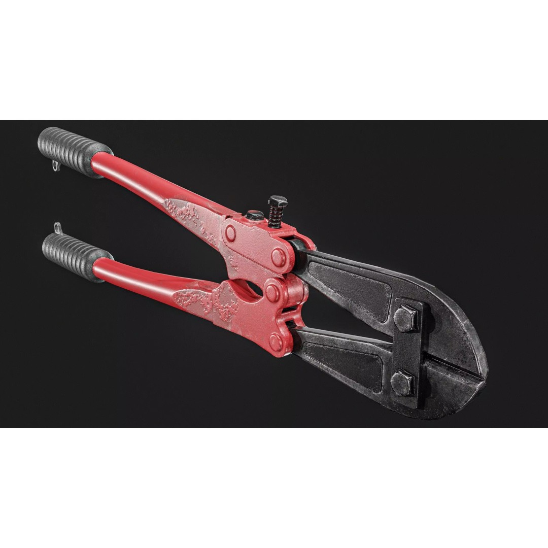 Bolt Cutter 3D Model – Low Poly Game Ready Asset, FBX & PBR Textures - View 33