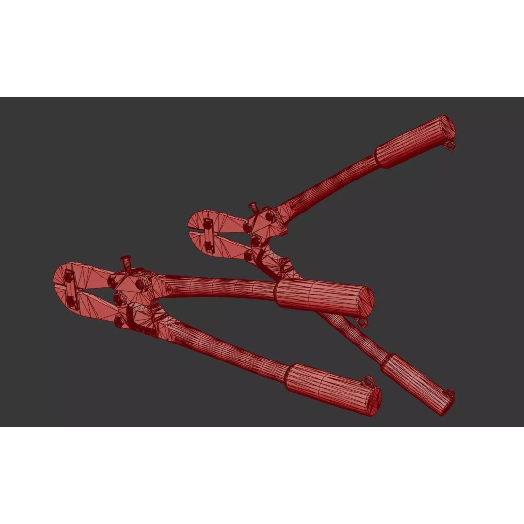 Bolt Cutter 3D Model – Low Poly Game Ready Asset, FBX & PBR Textures - View 37