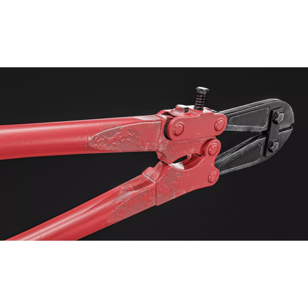 Bolt Cutter 3D Model – Low Poly Game Ready Asset, FBX & PBR Textures - View 7