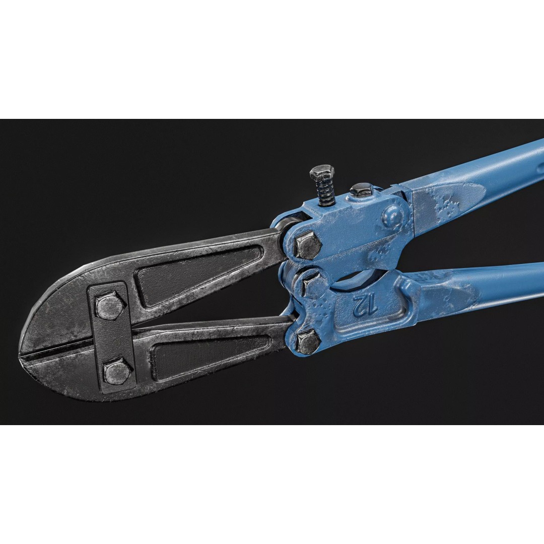 Bolt Cutter 3D Model – Low Poly Game Ready Asset, FBX & PBR Textures - View 9