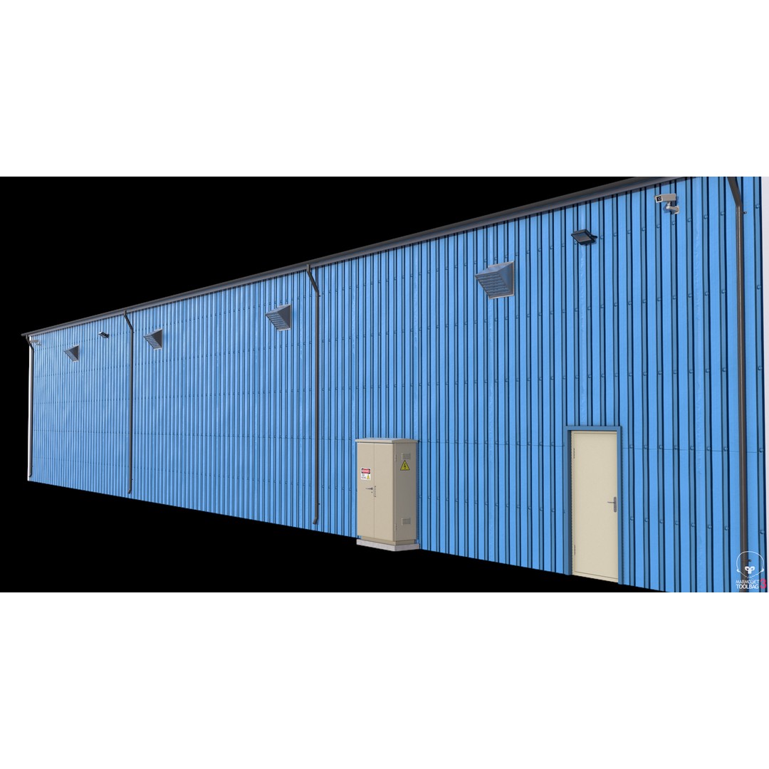 Industrial Building 3D Model – Low Poly Game Asset, FBX, OBJ - View 14