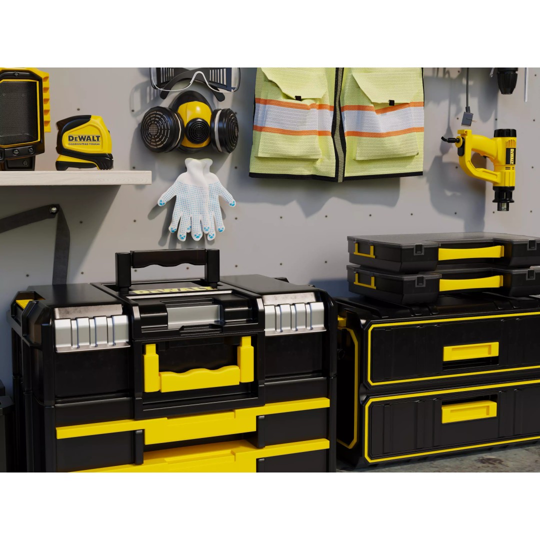 Complete Workshop Garage Tool Wall Organizer 3D Model – High Poly, PBR, FBX - View 4
