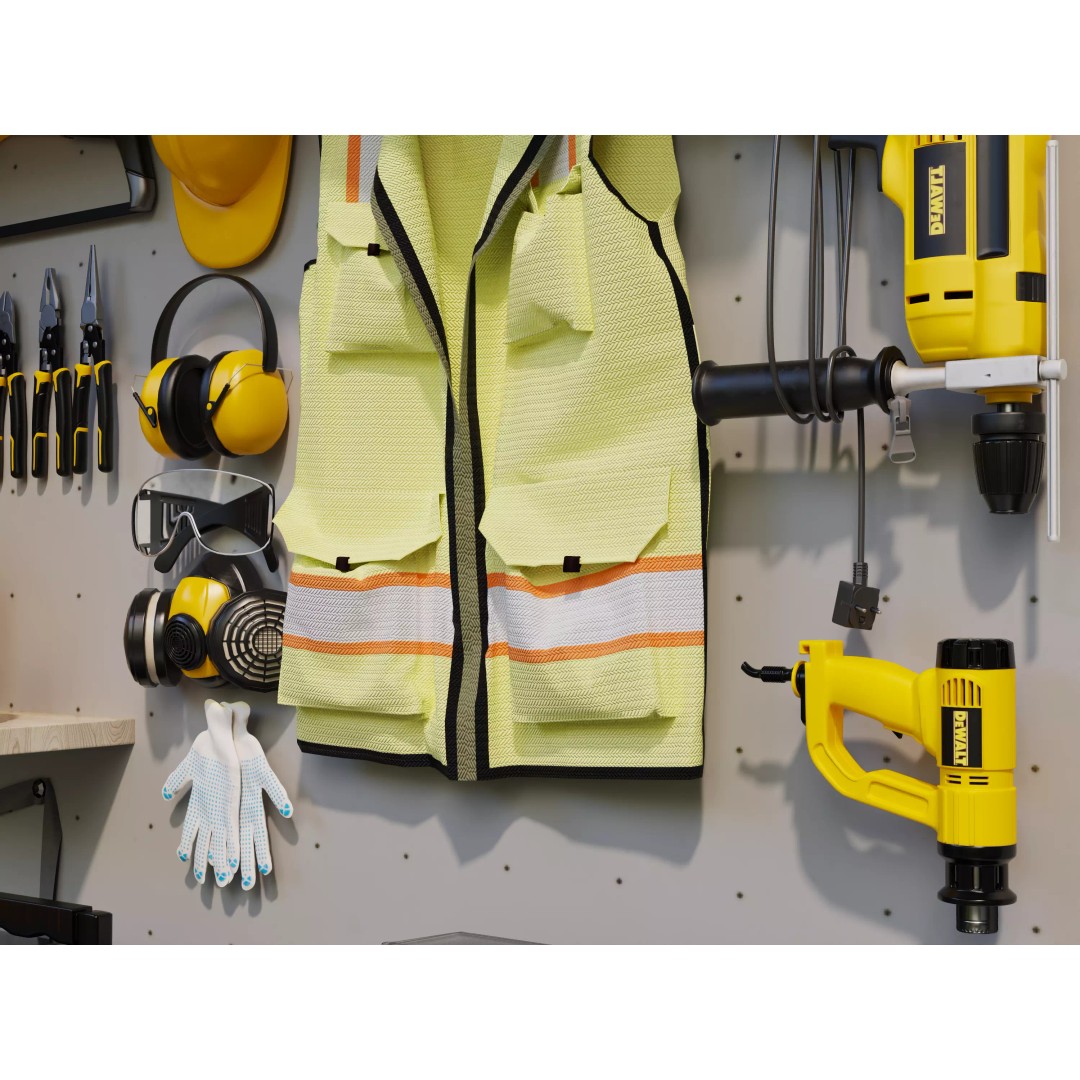 Complete Workshop Garage Tool Wall Organizer 3D Model – High Poly, PBR, FBX - View 8