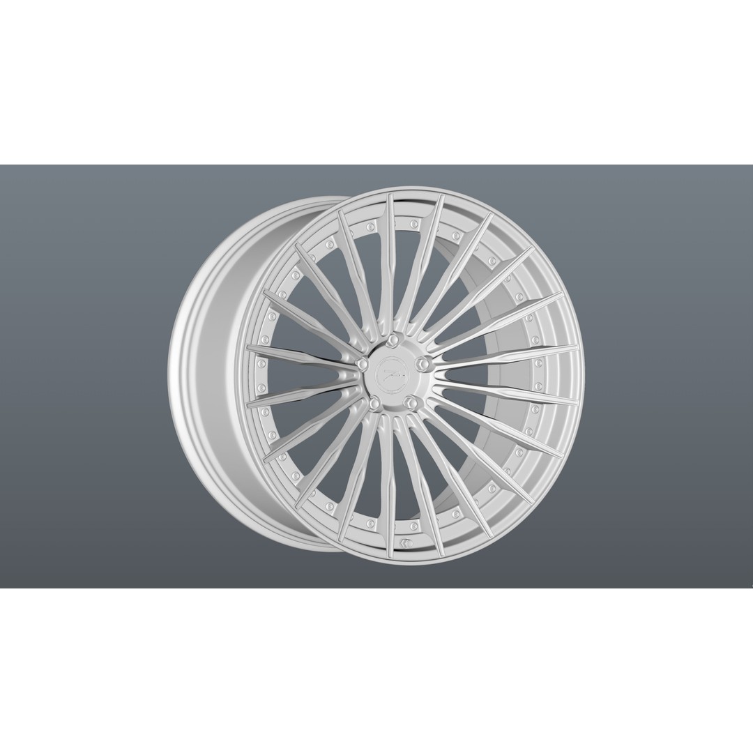Deep Concave Car Rim 3D Model – Low Poly PBR Asset, FBX, OBJ, Blender - View 14