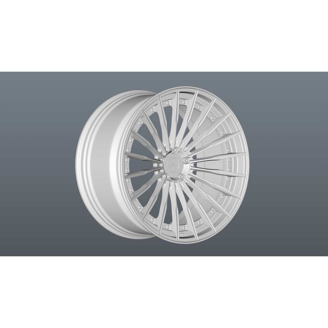Deep Concave Car Rim 3D Model – Low Poly PBR Asset, FBX, OBJ, Blender - View 15