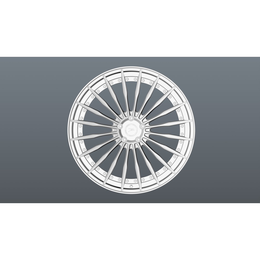 Deep Concave Car Rim 3D Model – Low Poly PBR Asset, FBX, OBJ, Blender - View 16