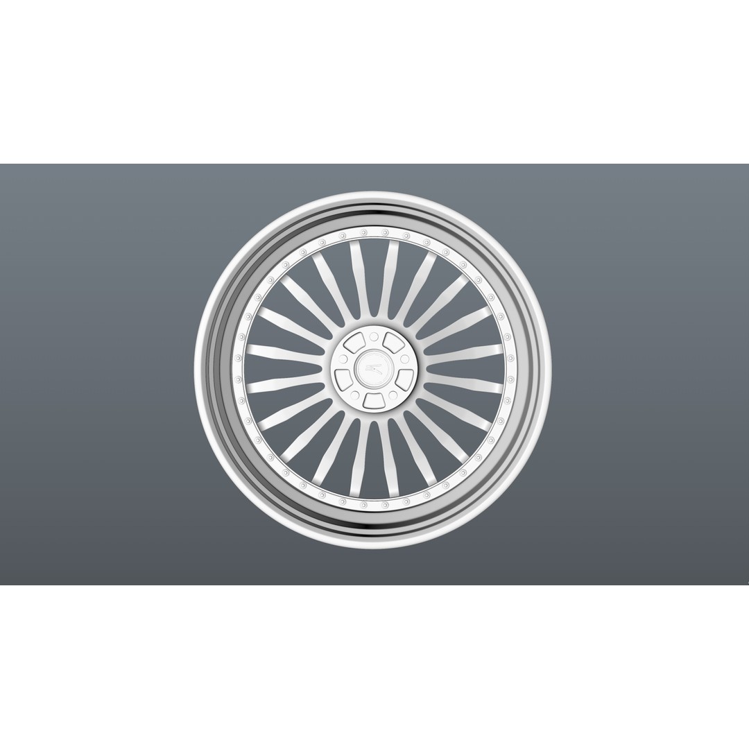 Deep Concave Car Rim 3D Model – Low Poly PBR Asset, FBX, OBJ, Blender - View 19
