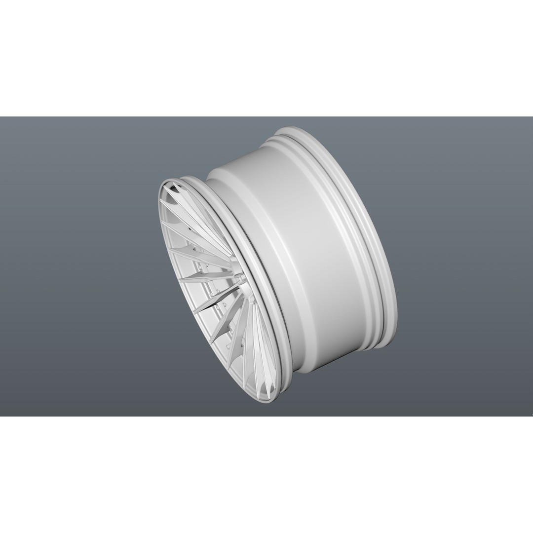 Deep Concave Car Rim 3D Model – Low Poly PBR Asset, FBX, OBJ, Blender - View 20
