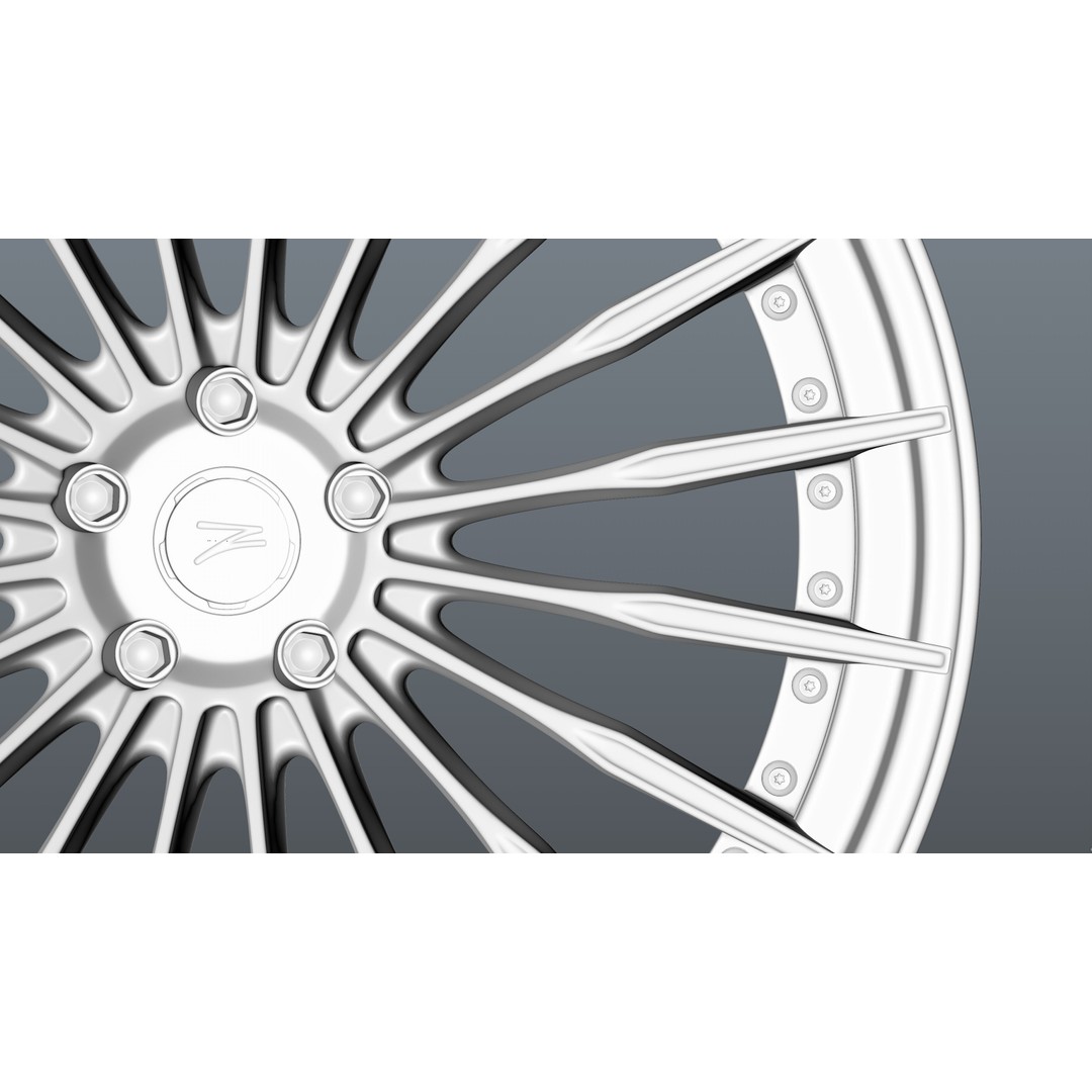 Deep Concave Car Rim 3D Model – Low Poly PBR Asset, FBX, OBJ, Blender - View 25