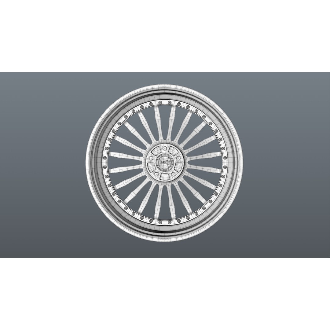 Deep Concave Car Rim 3D Model – Low Poly PBR Asset, FBX, OBJ, Blender - View 31