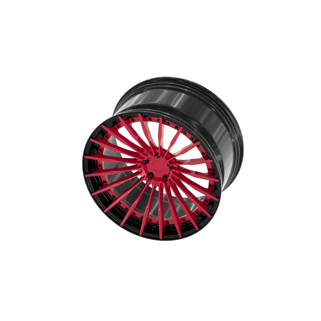 Deep Concave Car Rim 3D Model – Low Poly PBR Asset, FBX, OBJ, Blender - View 5
