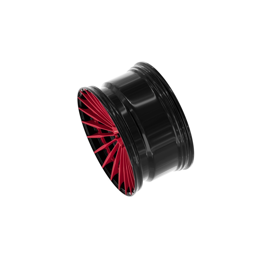 Deep Concave Car Rim 3D Model – Low Poly PBR Asset, FBX, OBJ, Blender - View 8