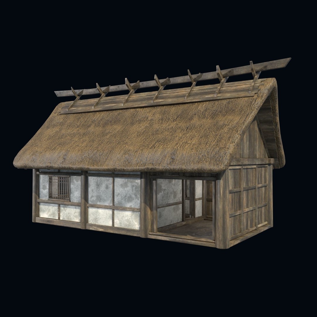 Asian House 3D Model – Low Poly Game-Ready Collection, FBX & OBJ - View 13