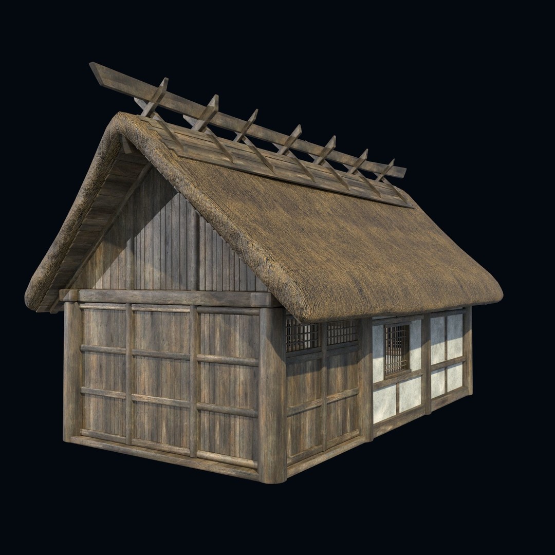Asian House 3D Model – Low Poly Game-Ready Collection, FBX & OBJ - View 14