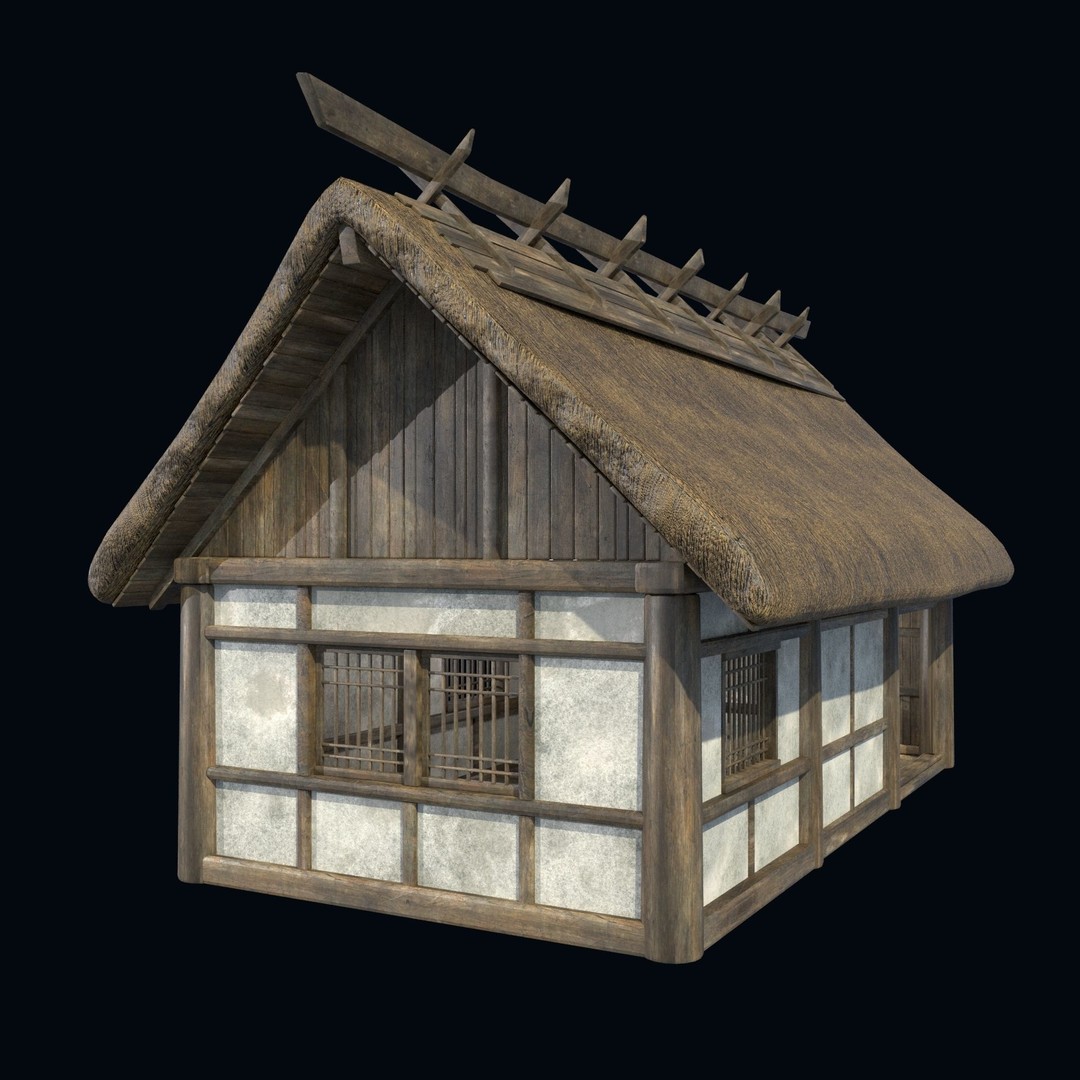 Asian House 3D Model – Low Poly Game-Ready Collection, FBX & OBJ - View 15