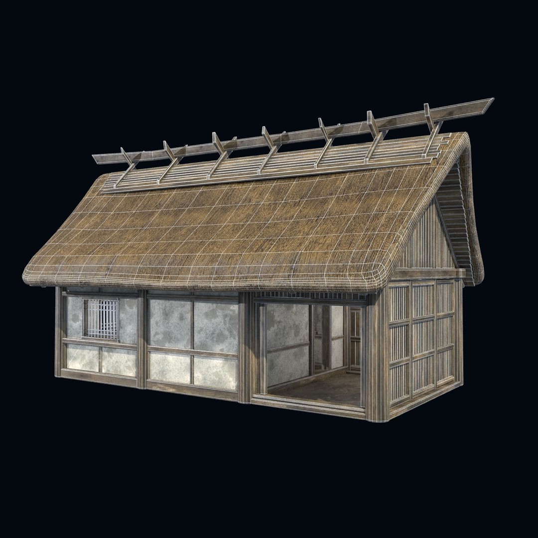 Asian House 3D Model – Low Poly Game-Ready Collection, FBX & OBJ - View 17