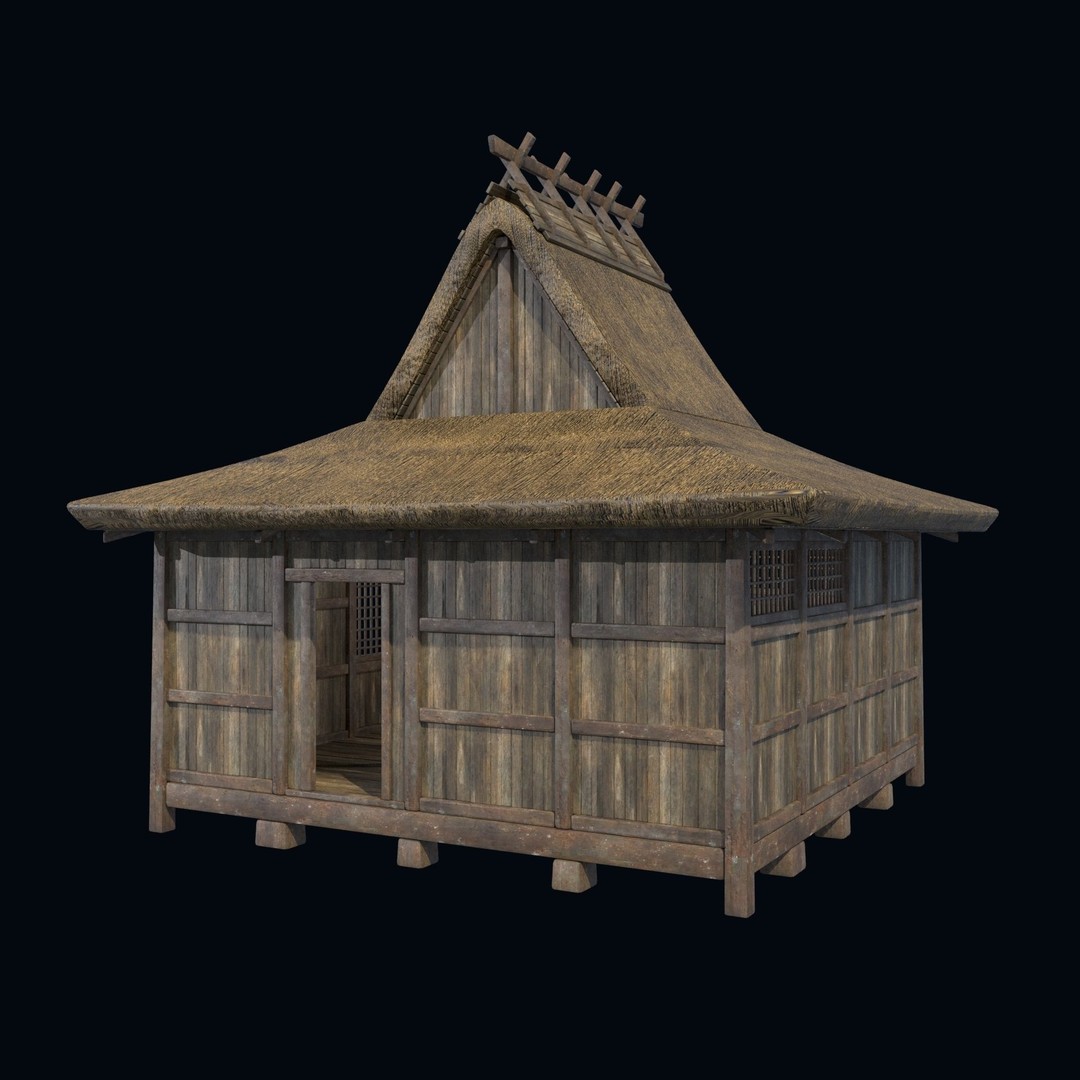 Asian House 3D Model – Low Poly Game-Ready Collection, FBX & OBJ - View 18