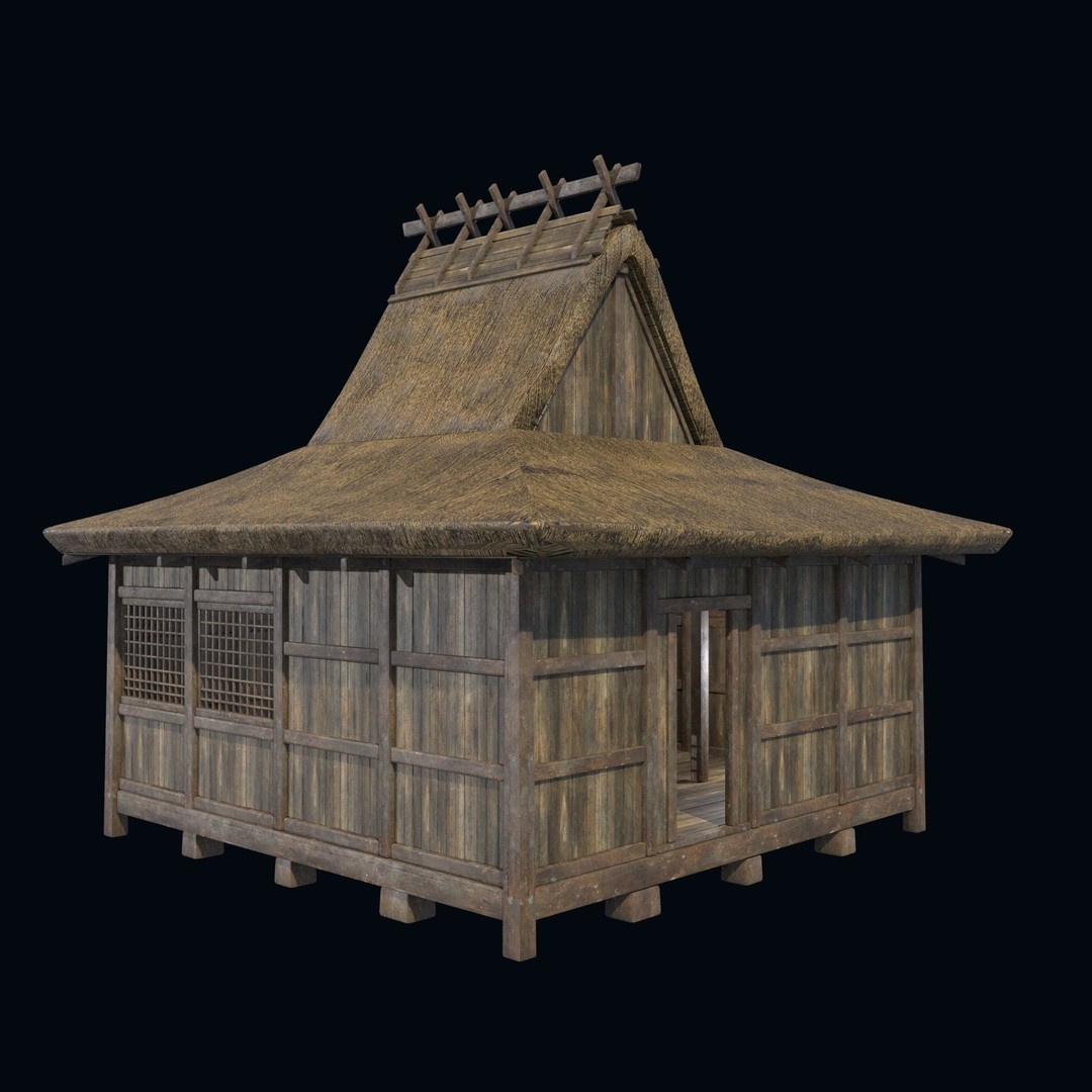 Asian House 3D Model – Low Poly Game-Ready Collection, FBX & OBJ - View 20