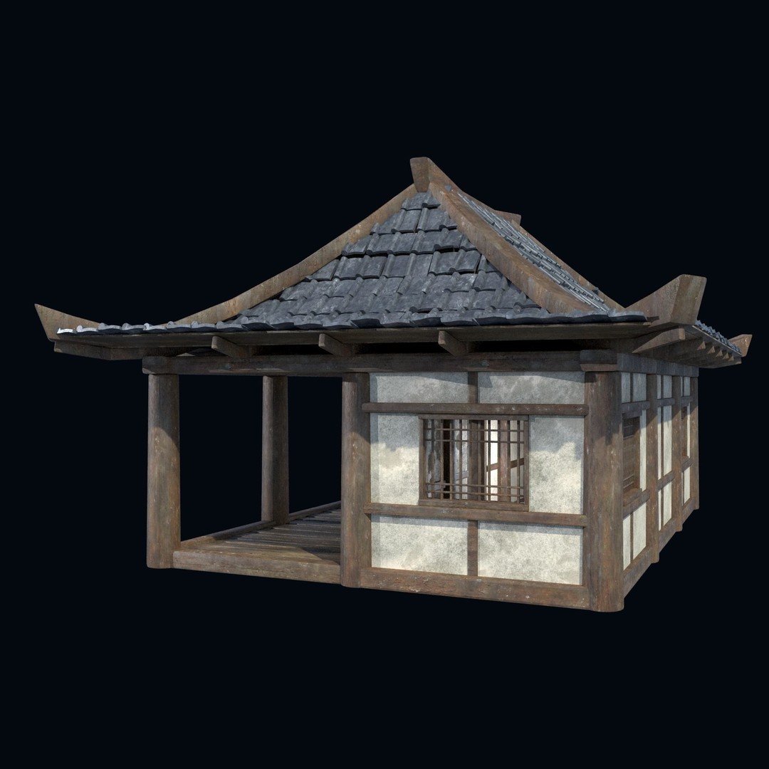 Asian House 3D Model – Low Poly Game-Ready Collection, FBX & OBJ - View 29