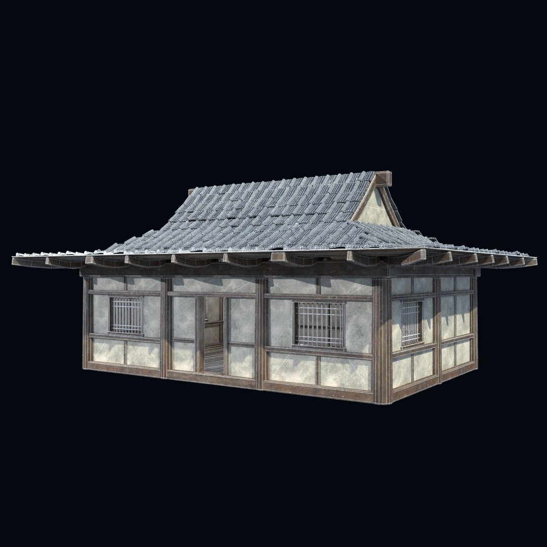 Asian House 3D Model – Low Poly Game-Ready Collection, FBX & OBJ - View 42