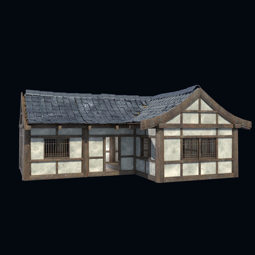 Asian House 3D Model – Low Poly Game-Ready Collection, FBX & OBJ - View 43