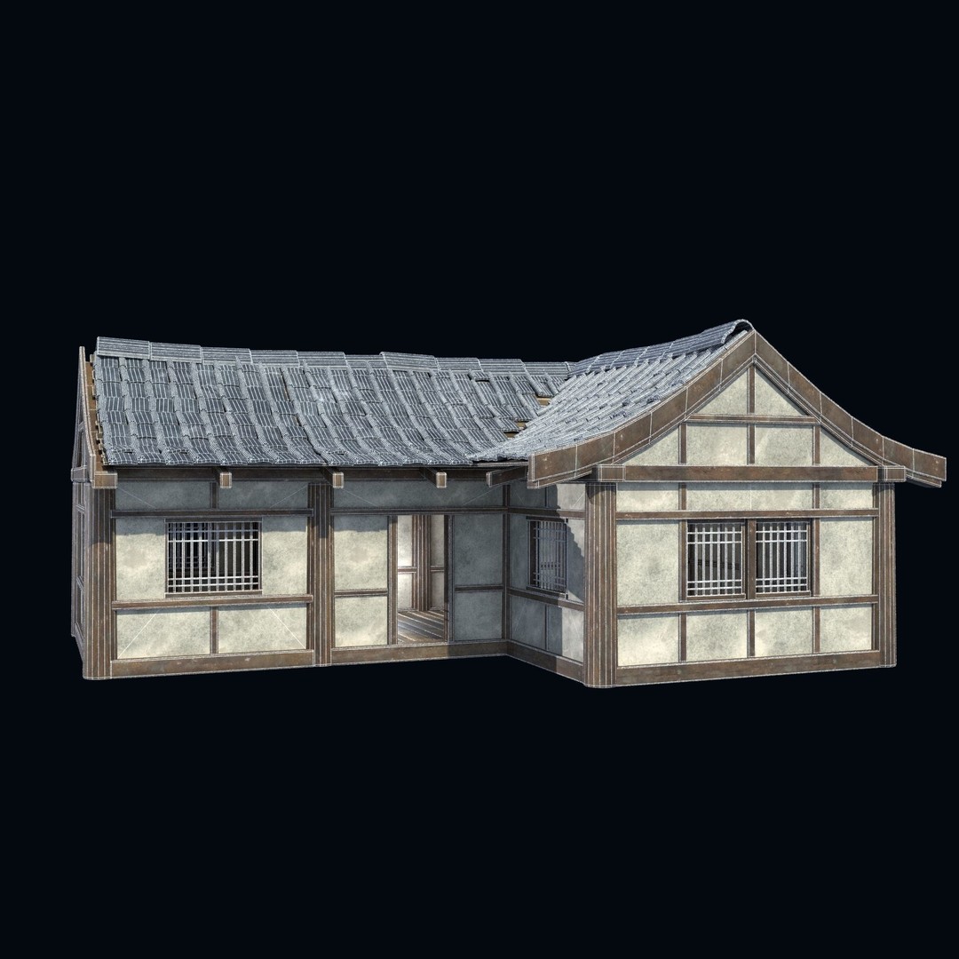 Asian House 3D Model – Low Poly Game-Ready Collection, FBX & OBJ - View 47