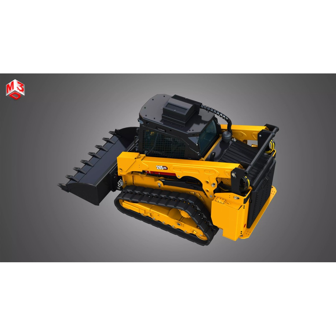 285XE Compact Track Loader 3D Model – High Poly Vehicle Asset, FBX