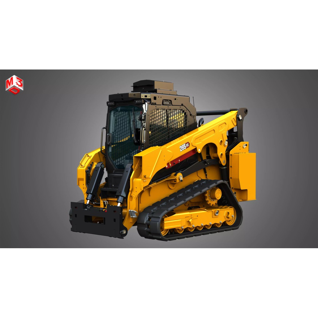 285XE Compact Track Loader 3D Model – High Poly Vehicle Asset, FBX - View 3