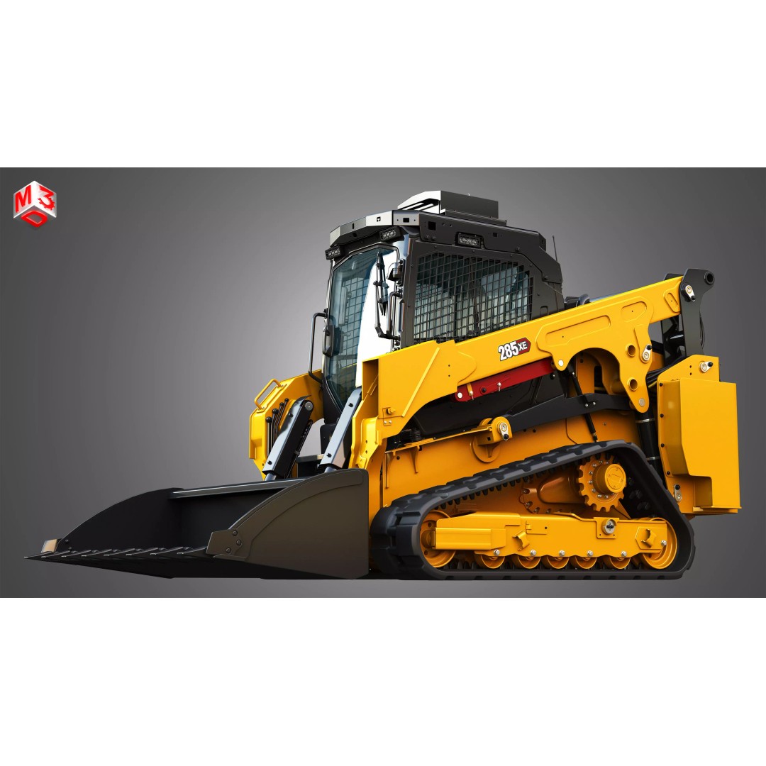 285XE Compact Track Loader 3D Model – High Poly Vehicle Asset, FBX - View 9