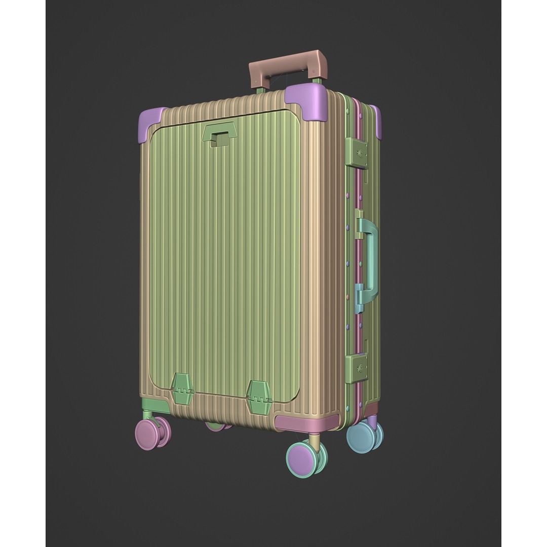 Suitcase 3D Model – High Poly Design Asset for Product Visualization