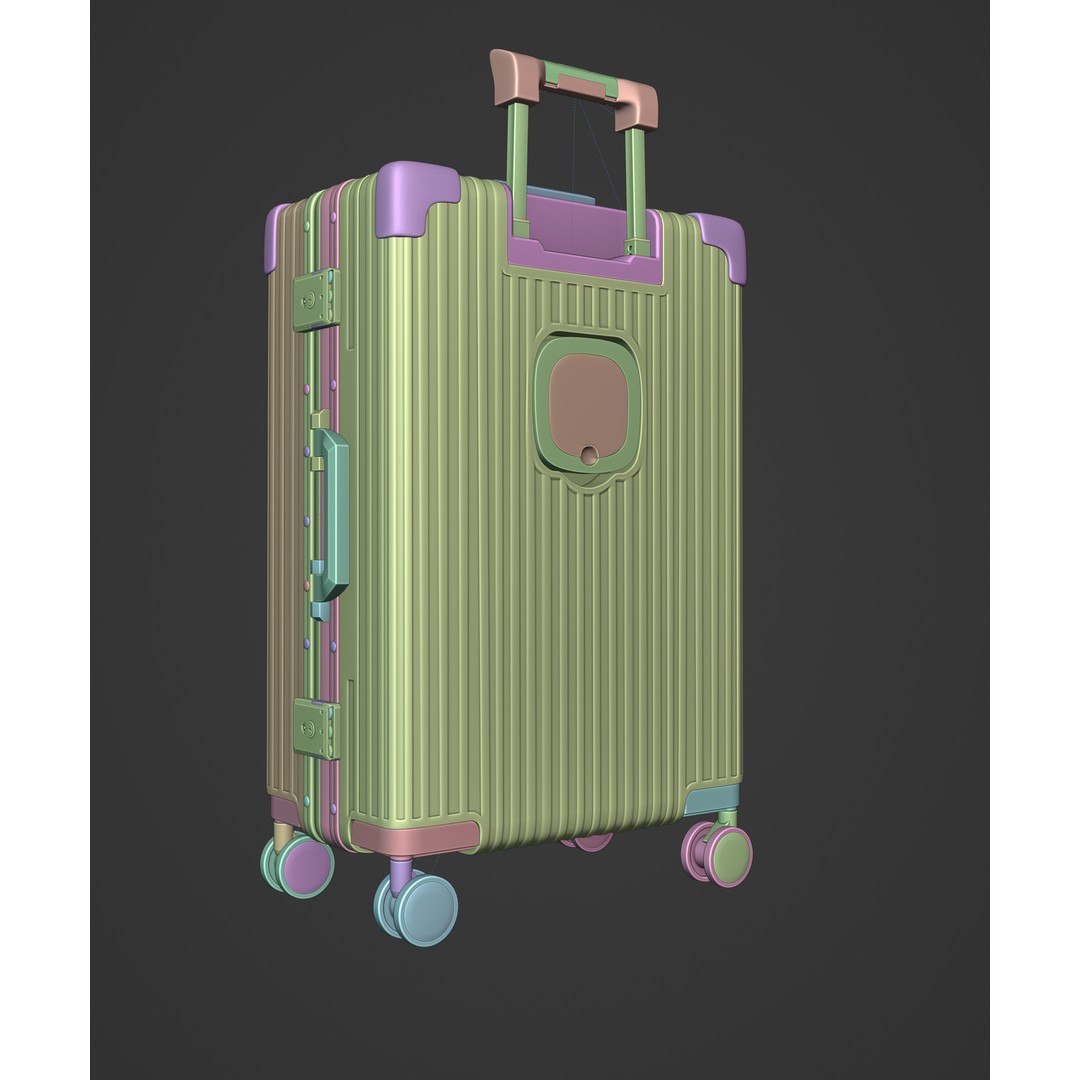 Suitcase 3D Model – High Poly Design Asset for Product Visualization - View 11