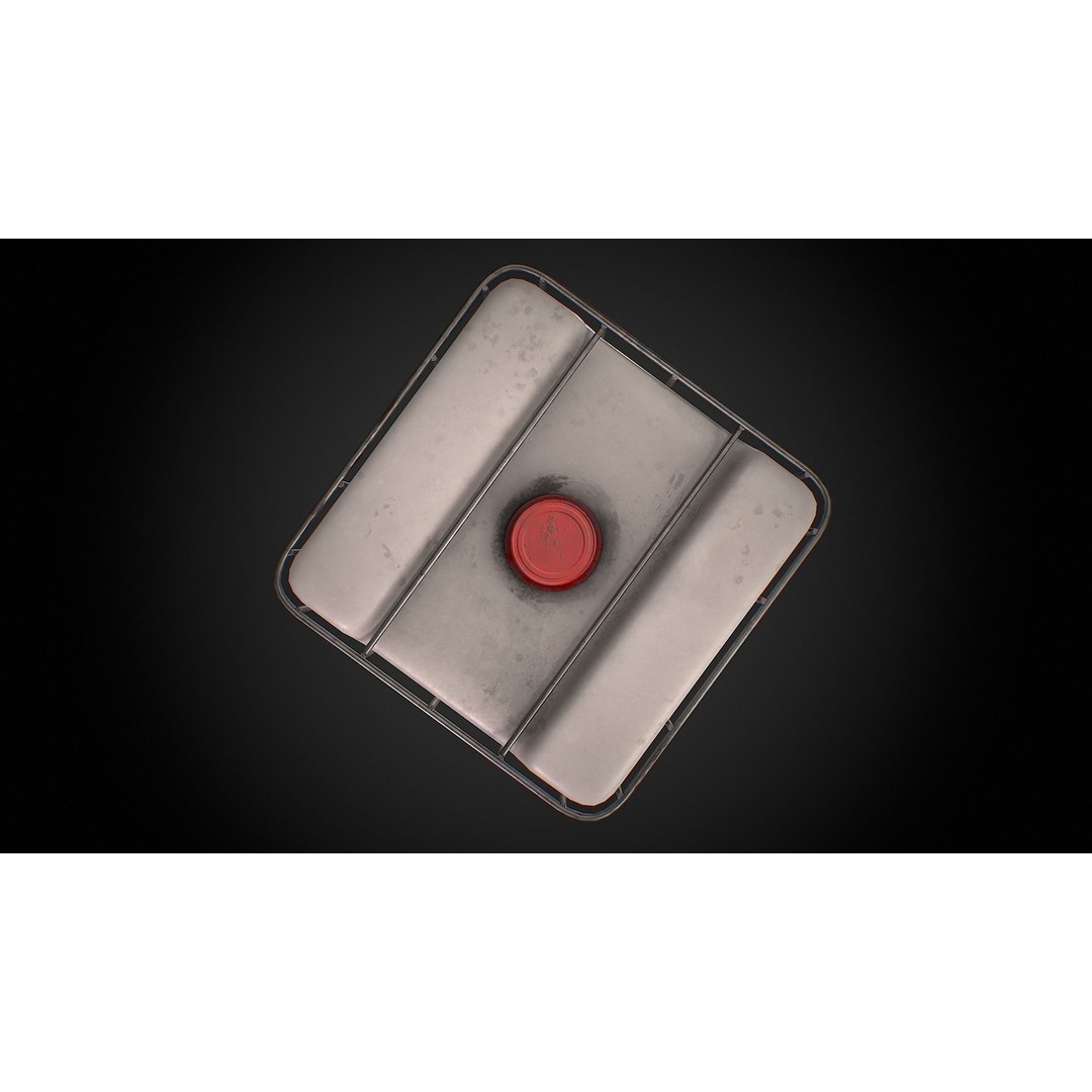 Caged IBC Tote 3D Model – Low Poly Game Ready Asset, FBX, OBJ - View 11