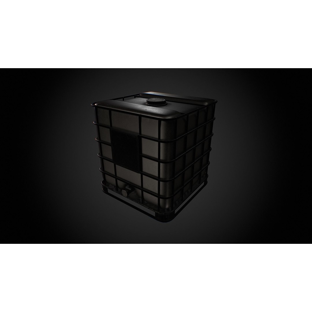 Caged IBC Tote 3D Model – Low Poly Game Ready Asset, FBX, OBJ - View 7