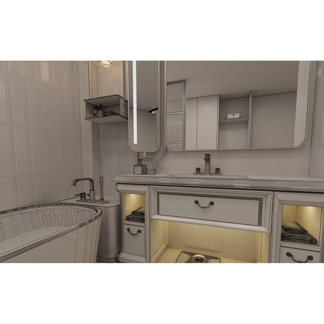 Luxury Hotel Suite 3D Model – Photorealistic Interior, V-Ray Ready - View 13