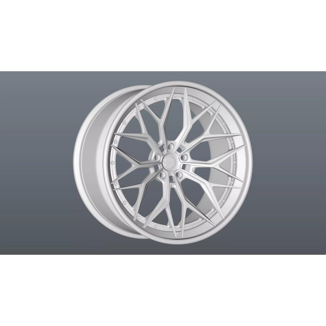 AL13 Carbon Series CF-R80 Duoblock Wheel 3D Model – Low Poly PBR Asset, FBX/OBJ - View 15